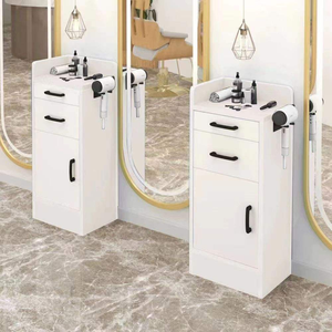 Chariot de Salon en Bois Moderne et Durable, Écologique, Meuble de Rangement pour Coiffure, Chariot à Outils de Barbier de Luxe à 4 Roues, Vente en Gros - Product Image 6