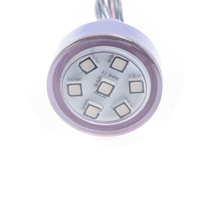 Lumière LED à pixels en PVC de 38 mm de diamètre, 24 V CC, avec 7 LED SMD 5050 RGB, trou de 19 mm, IP66, pour éclairage ponctuel de parc à thème