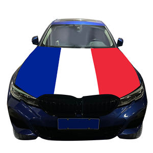 Drapeau national de couverture de capot de voiture de France drapeau de couverture de moteur de voiture vente en gros de tissu élastique personnalisé vente directe d'usine - Product Image 1