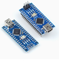 NANO V3.0 con Atmega328p con conector de pin presoldado en la parte de arriba de la parte de abajo de la derecha de la foto de la parte superior de la pantalla de la parte trasera.