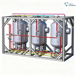 Hochwertiger OEM 316L Edelstahl Industrieller Skid-Montierter Lagertank Druckbehälter ASME-Zertifiziert Komplettes Skid-System - Product Image 2
