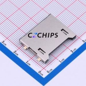 SD-402-ACP19 SD Card / Memory Card Connector SMD Connector Plug-In Type Standard SD Card Card Holder 3mm - Product Image 1