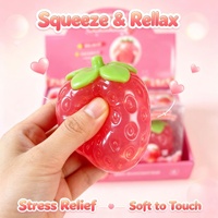 Nouveauté : Jouet anti-stress en PVC à presser, design fraise Vaseline, gadget créatif à rebond lent, unisexe, pour jeunes