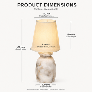 Lampe de table de chevet personnalisée de luxe avec base en pierre naturelle et abat-jour en tissu pour chambre à coucher, hôtel, villa, projet d'éclairage intérieur - Product Image 5