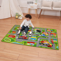 Tapis de route de voiture éducatif personnalisé pour enfants multicolore tapis de jeu pour enfants tapis parfait pour salle de jeux chambre à coucher