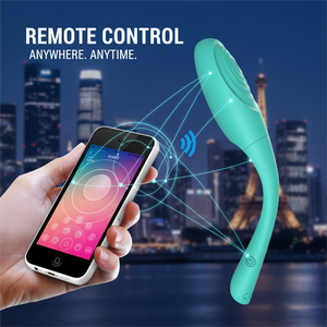 APP Uzaktan Kumandalı G Noktası Külot Vibratörü Yeşil Eğlenceli Uzun Mesafe Giyilebilir Şarj Edilebilir 10 Titreşim Kadınlar ve Çiftler için - Product Image 2