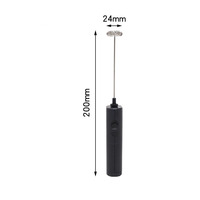 Batteur à œufs automatique portable, fonctionnant sur piles, en acier inoxydable, écologique, minimaliste, fouet à main, mousseur à lait