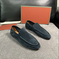 Mocassins en daim pour hommes, chaussures décontractées de luxe pour la conduite, légères et confortables pour le quotidien