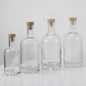 Бутылка для ликера, 500 мл, 700 мл, 750 мл, 1000 мл, стеклянная бутылка для Нордического Джина, виски, водки, спирта для ликера