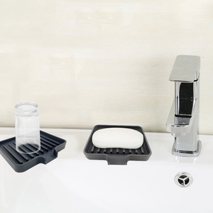 Silicone xà phòng món ăn với cống Xà phòng thanh Silicone xà phòng Hộp xà phòng container lưu trữ cho phòng tắm nhà bếp - Product Image 3