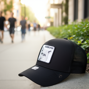 Casquette de camionneur Silver.Fox, 6 panneaux en maille, réglable, respirante, style streetwear printemps/été - Product Image 2