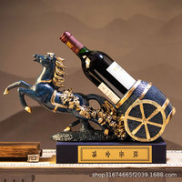 Figura de Caballo Esculpida en Resina Epoxi Moderna, Adorno Creativo para Sala de Estar y Soporte para Botellas de Vino, Decoración de Interiores para el Hogar