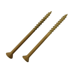 Vis autoperceuses pour terrasses en bois, durables, revêtues, antirouille, à tête fraisée, filetage partiel, pour la construction en bois traité sous pression - Product Image 1