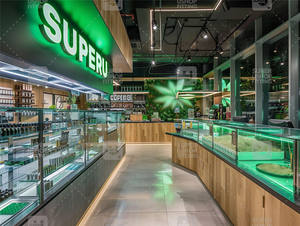 Özel Wape cam Vitrine tütün dispanser vitrin ahşap puro dükkanı malzemeleri dekorasyon duman mağaza tezgahı vitrin - Product Image 3