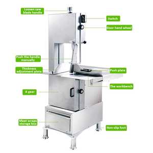 Equipo comercial de matanza de ganado, mesa de procesamiento de carne, aserrado de huesos, sierra eléctrica para huesos, trituradora de carne de cerdo, máquina cortadora - Product Image 2