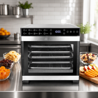 RVS Hoog Rendement Voedseldehydrator Machine 7 Bakken Touchscreen Fruit- en Groentedroger Vlees- en Zeevruchten Dehydrator