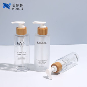 Botellas de bambú con bomba de madera Minnie de 100ml y 200ml, envases cosméticos para el cuidado de la piel, champú y loción. - Product Image 2