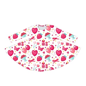 Vestito a spirale della nuova ragazza <span class=keywords><strong>di</strong></span> moda vestito da bambino boutique a maniche lunghe stampato mucca - Product Image 1