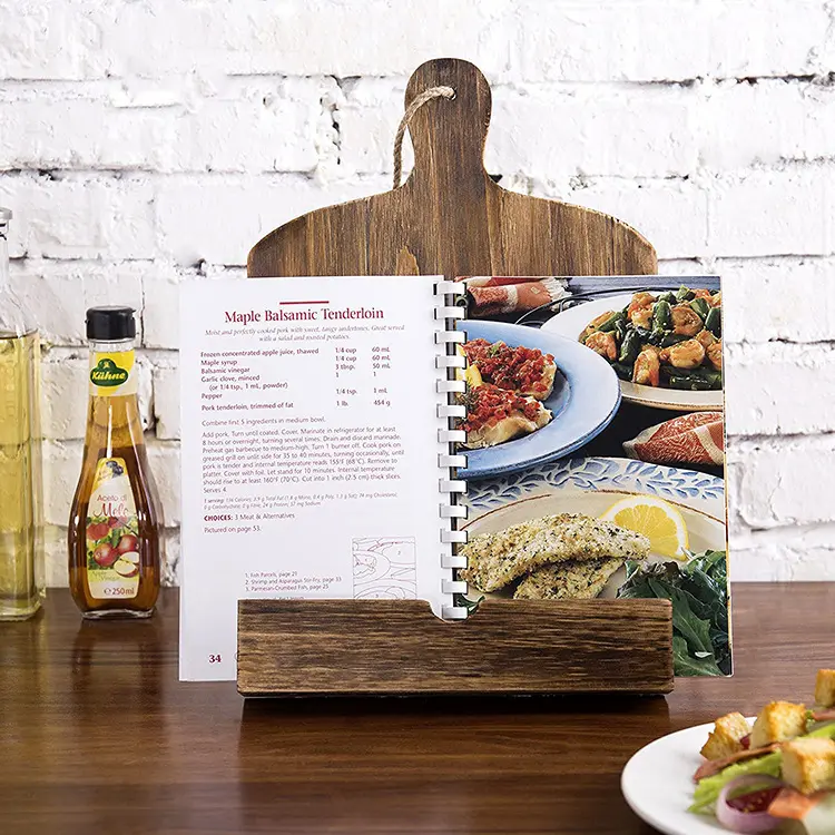 Madeira menu encomendar placa ocidental comida encomendar menu jantar rack menu display rack dobrável