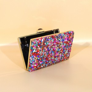 Designer Women's Fashion Evening <b>Clutch</b> Bag High Quality Black Waterproof Durable <b>Wedding</b> Classic Geometric Pattern Shoulder - Product Image 1