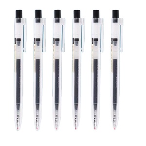 Gelstift-Set im japanischen Knock-Style, 10 Stück mit 0,38mm und 0,5mm Tintenbreite, Werbe-Kunststoffstifte für Schüler - Product Image 3