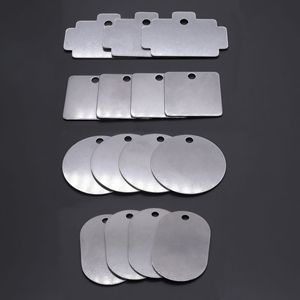 Stainless Steel Hang Tags 30mm-60mm Round Square Custom Laser Engraving Jewelry Tags - Product Image 1