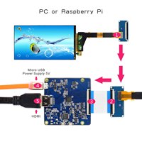 Écran LCD VSDISPLAY 5,5 pouces 1440x2560 50 broches Mipi avec carte de diversification pour imprimante 3D (peut être fourni sans rétroéclairage)