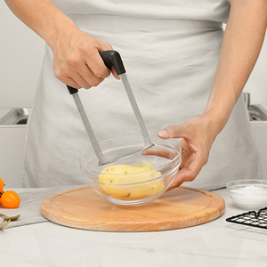 Écraseur et presse-purée à pommes de terre en acier inoxydable, manuel, avec poignée en plastique, ustensiles de cuisine, écraseur à pommes de terre - Product Image 5