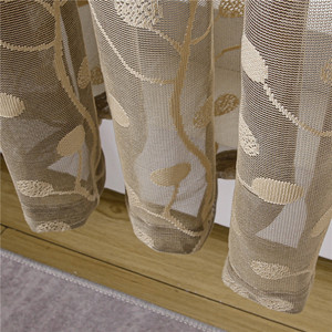 Di alta Qualità di Stile Europeo Oro 54x84 Faux Lino Ricamato tenda di Finestra del Soggiorno Tende Trasparenti - Product Image 6