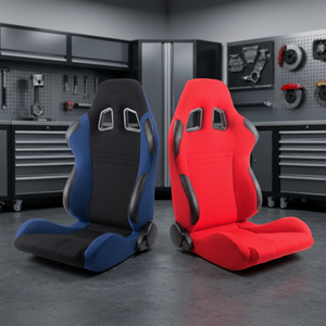Siège de course universel SSCUS NSI-FABRIC avec revêtement en tissu et dossier inclinable pour véhicules tuning - Product Image 1