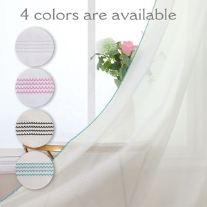 OWENIE-cortina de ventana transparente, color blanco claro, <span class=keywords><strong>para</strong></span> el hogar, listo <span class=keywords><strong>para</strong></span> usar, de fábrica, venta directa al por mayor - Product Image 3