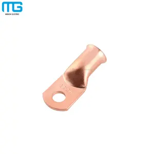 Cable Lug Crimp Terminal Lugs 1/0 4/0 Awg Battery Tubular Copper Connecting Cable IEC Standard Packing Or Customized Wire Lugs