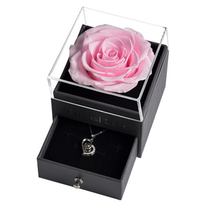 Bảo quản màu Đỏ bất Rose với Acrylic Bìa Ngày Valentine kỷ niệm ngày cưới sinh nhật lãng mạn hộp quà tặng đồ trang sức - Product Image 5