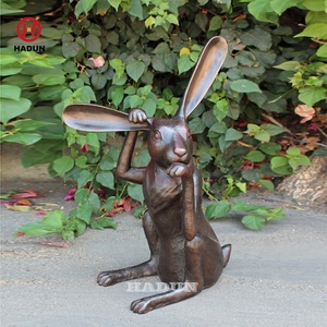 ARGE-figuras de animales de fundición de tamaño moderno, conejo ronze, fuente de agua - Product Image 5