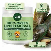 Poudre OEM pour les Hanches et les Articulations des Chiens, Supplément de Moules Vertes avec Glucosamine et Chondroïtine, Améliore la Mobilité et la Flexibilité
