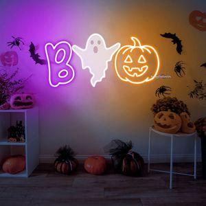 Happy Halloween Series LED Neon Light <strong>Signs</strong> Bat Skull <strong>Witch</strong> Pumpkin Lantern Pattern Decorative Lights Christmas Neon <strong>Signs</strong> - Product Image 3