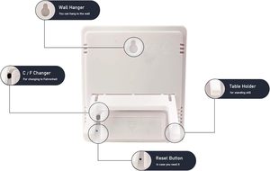 LCD Electronic Temperature Controller Humidity Meter Indoor Room <b>Digital</b> Thermometer <b>Hygrometer</b> Weather Station Alarm Clock - Product Image 3