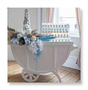 Fournitures de mariage, décoration de <span class=keywords><strong>bar</strong></span> à bonbons de mariage, présentoir de gâteau de bonbons, chariot de bonbons blancs de mariage - Product Image 5