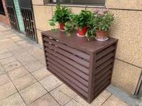 Couvercle de climatisation en métal décoratif, fente murale étanche, couverture extérieure de climatiseur d'unité ca, obturateur