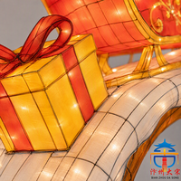 Lanterne en soie LED Père Noël pour décoration extérieure |   Décoration de Noël géante illuminée pour festival