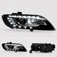 Phares LED BK pour Audi Q7 2006-2015 avec lentille de projecteur laser, feux de jour et clignotants séquentiels – Amélioration des phares