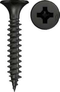 Vis pour cloison sèche Finition noire à filetage grossier robuste pour l'installation de plaques de plâtre dans un cadre en bois - Product Image 2