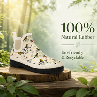 Bottes de pluie Chelsea pour femmes, en caoutchouc naturel recyclé, imprimé floral, imperméables, pour le jardin et les jours de pluie, très vendues