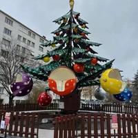 Équipement de parc d'attractions, manèges de fête foraine pour enfants, manèges autocontrôlés Père Noël et sapin de Noël à vendre