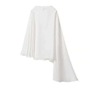 ZATRHMBM Primavera/Estate 2026 Nuova Maglia Bianca Ampia e alla Moda con Stile Casual <span class=keywords><strong>Asimmetrico</strong></span> Retrò - Product Image 2