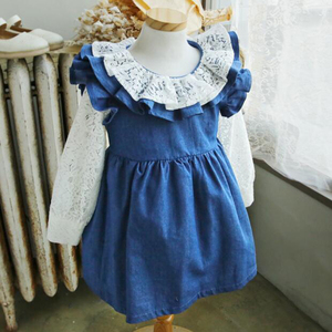 Robe pour fille bleue, prête à porter, de la boutique pour enfants - Product Image 4