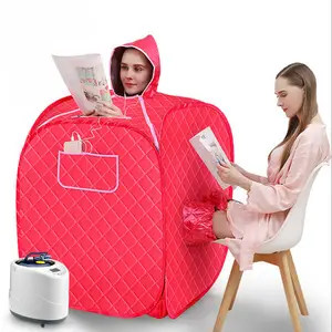Folding Slimming Sauna 1000W For Weight Loss And Detox Sweat Sauna Box Suppliers With Arms Out Home Spa Personal Steam Sauna