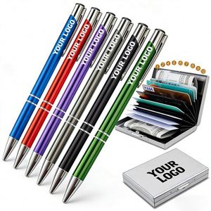 Stylo publicitaire avec logo, stylos à bille en alliage d'aluminium personnalisés, prix bas, vente en gros, cadeau d'entreprise promotionnel, stylos à bille - Product Image 1