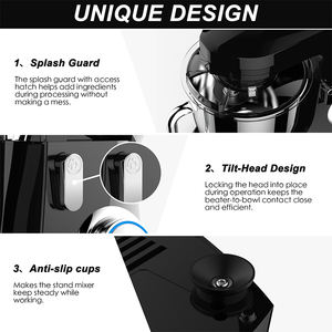 Nouvel arrivage Mélangeur d'aliments en spirale en acier inoxydable <span class=keywords><strong>Robot</strong></span> à pâtisserie électrique pour la maison avec bol mélangeur pour la cuisson des appareils de cuisine - Product Image 5