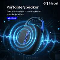 Mini Altavoz Portátil Impermeable IPX7 con Gancho Deportivo y Cuerpo de TPE, Altavoz Inalámbrico para Exteriores para Senderismo, Camping y Viajes